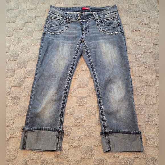 BONGO Denim - Bongo Jeans Womens 11W Embroidered Flap Pockets Y2K Retro Cute Flashback